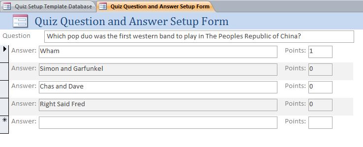 Custom Quiz Database System | Survey Database