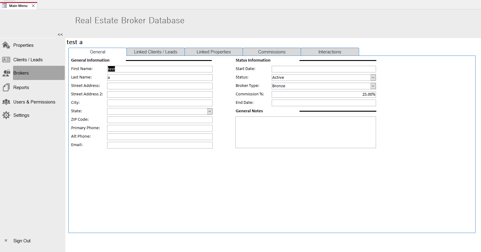 Real Estate Broker Database Template | Real Estate Broker Database