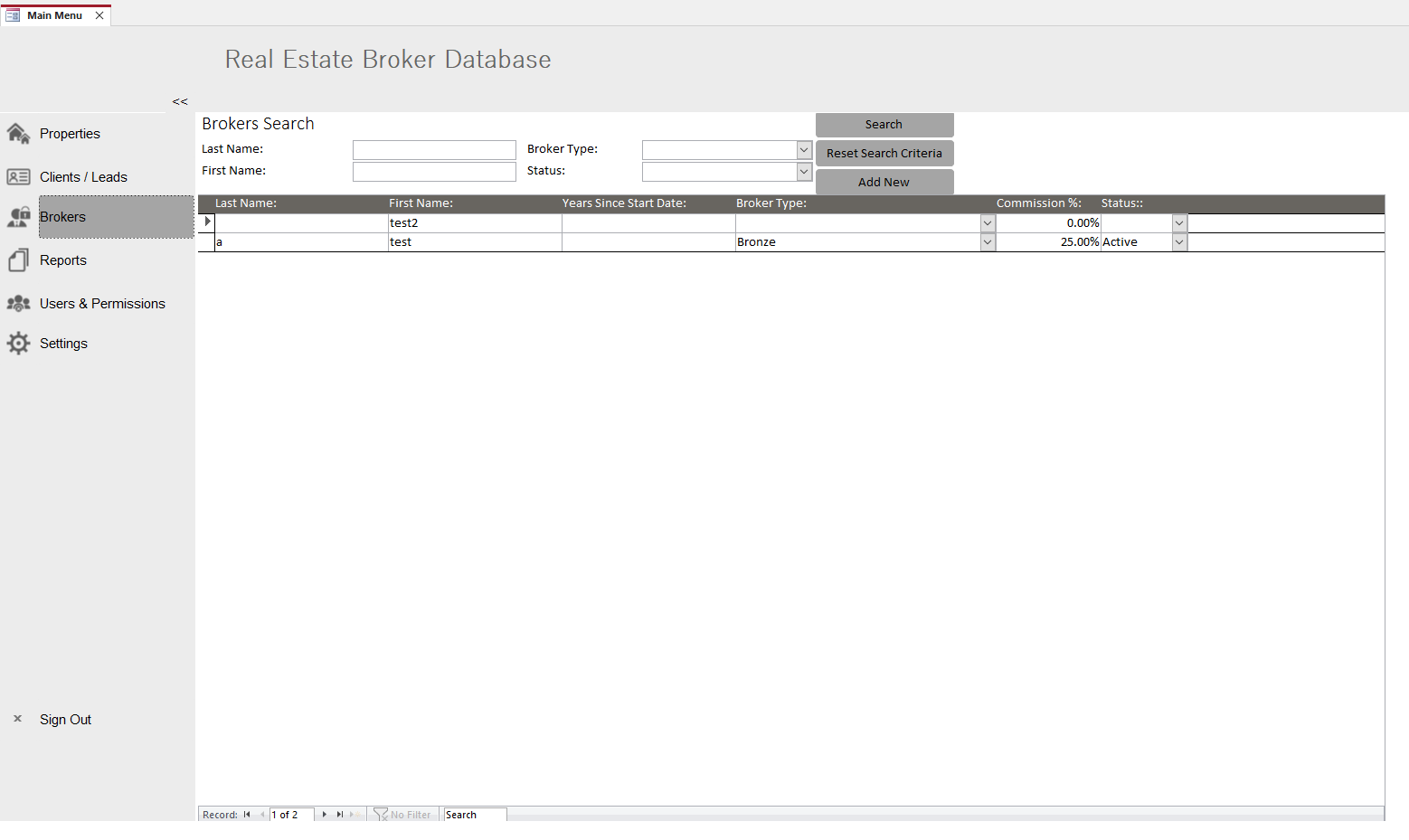 Real Estate Broker Database Template | Real Estate Broker Database