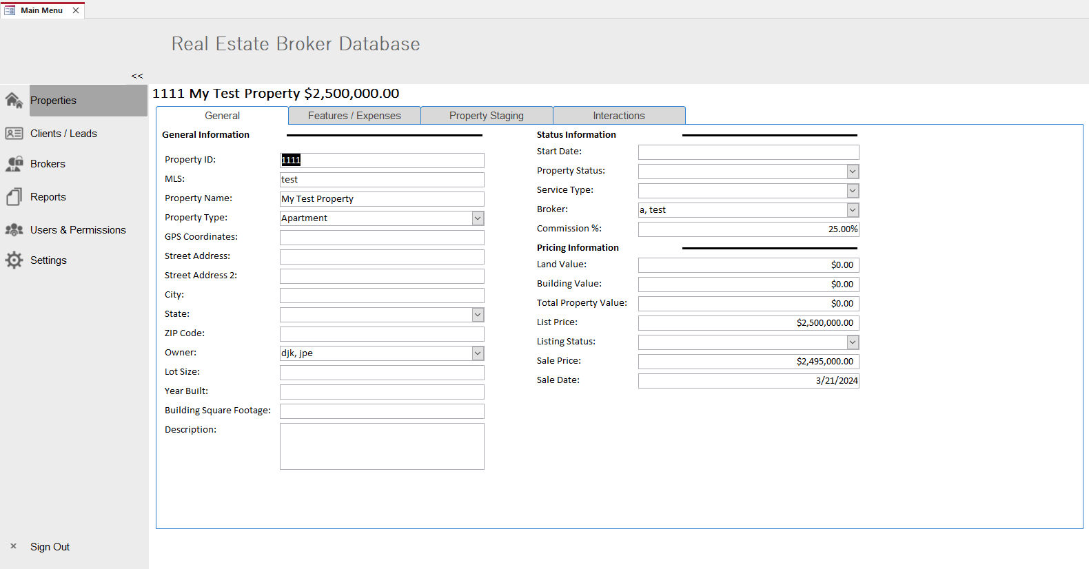 Real Estate Broker Database Template | Real Estate Broker Database