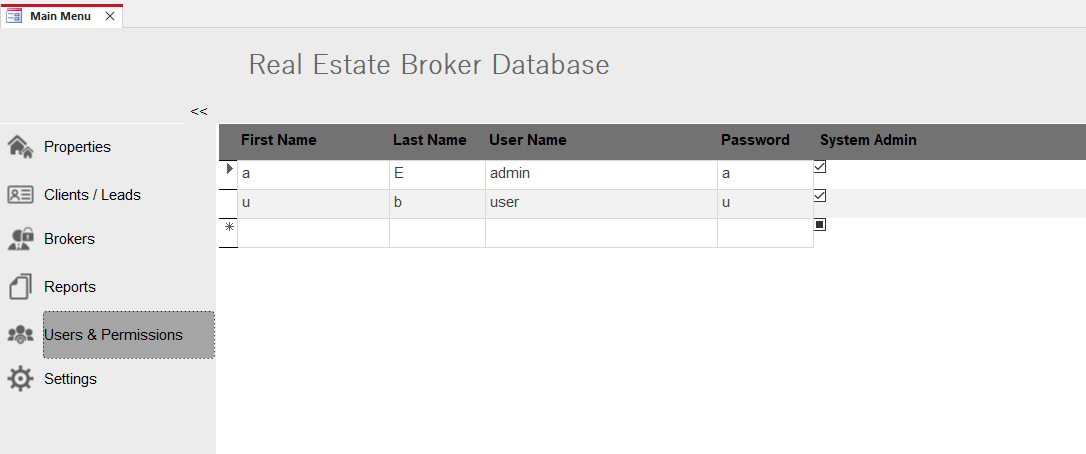 Real Estate Broker Database Template | Real Estate Broker Database