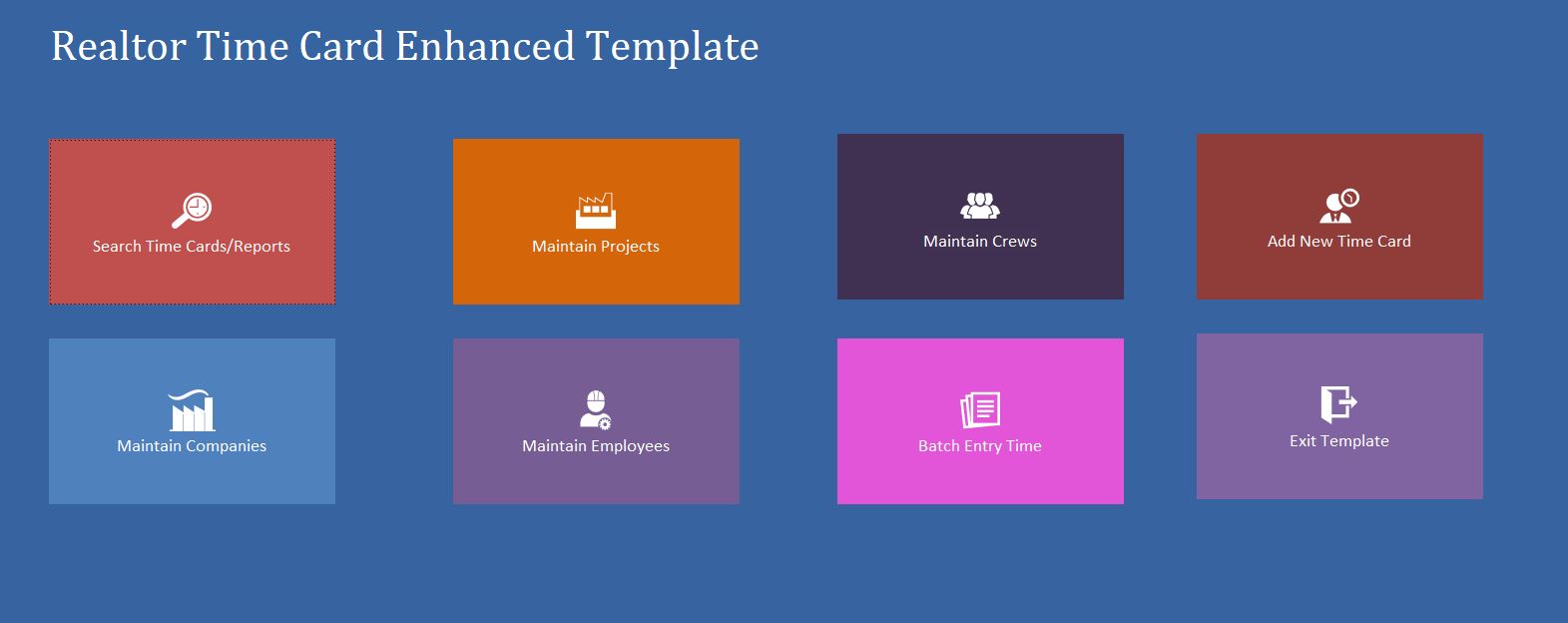 Enhanced Realtor Time Card Template | Time Card Database