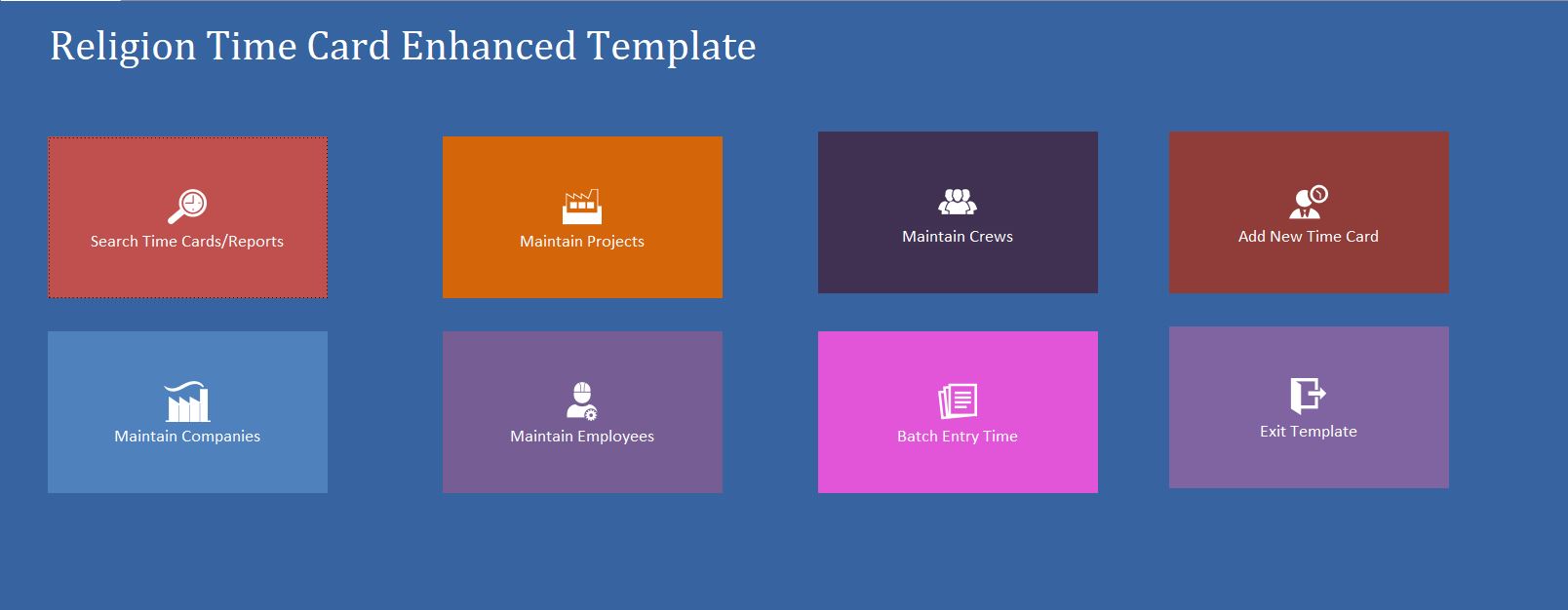 Enhanced Religion Time Card Template | Time Card Database