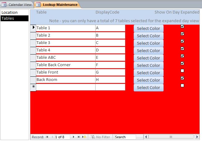 Restaurant Reservation Tracking Database Template | Reservation Database