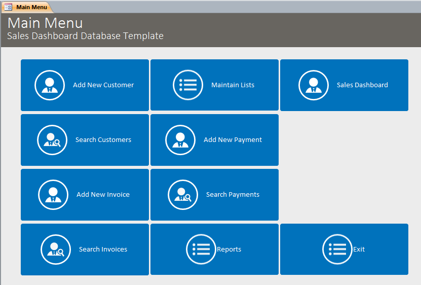 Sales Dashboard Template | Sales Dashboard Database