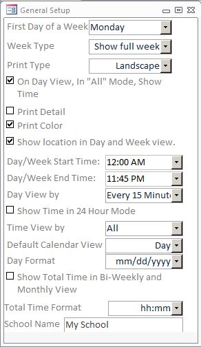 Microsoft Access School Calendar Scheduling Database | Full-Featured Calendar System