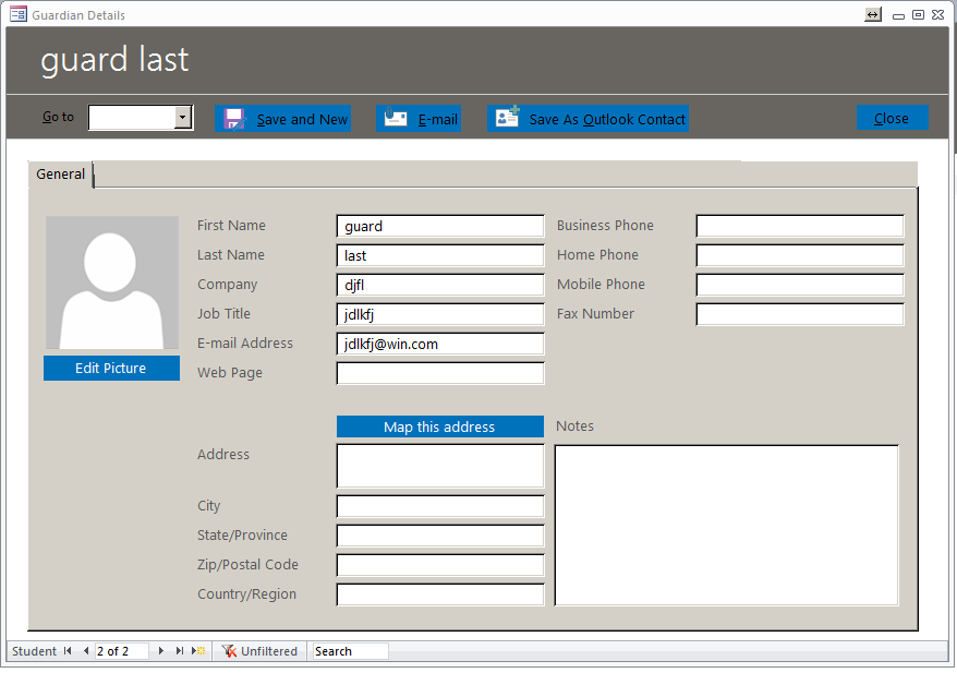 Students Template | Students Database