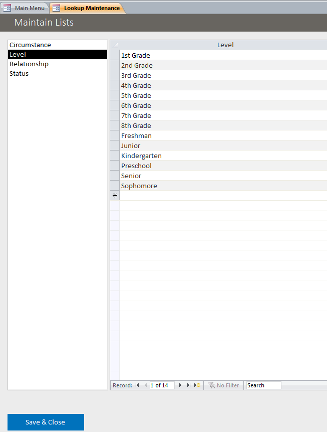 Students Template | Students Database