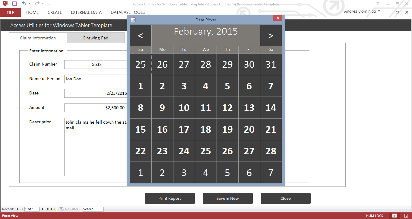 Utilities for Windows Tablet Template | Utilities Database