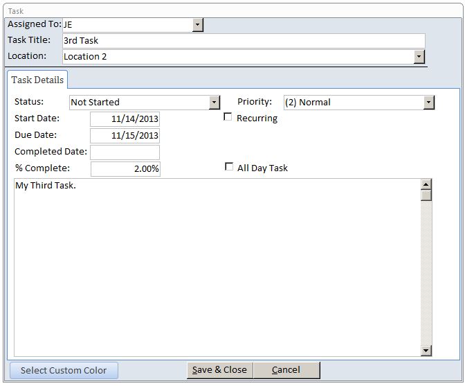 Task Management Time Card Template | Task Management Database