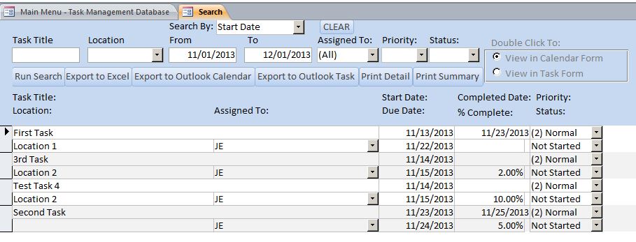 Enhanced Task Management Database Template | Task Tracking Database