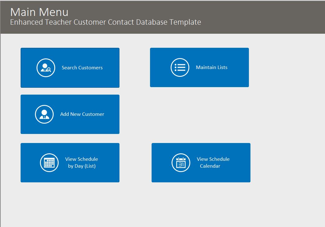 Teacher Enhanced Contact Template | Contact Database