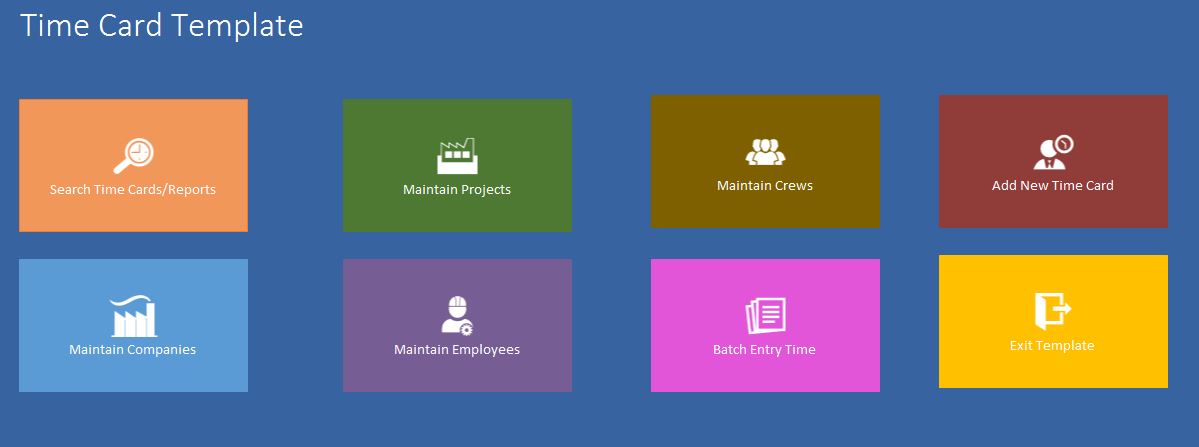 Enhanced Time Card Template Database | Time Tracking Template