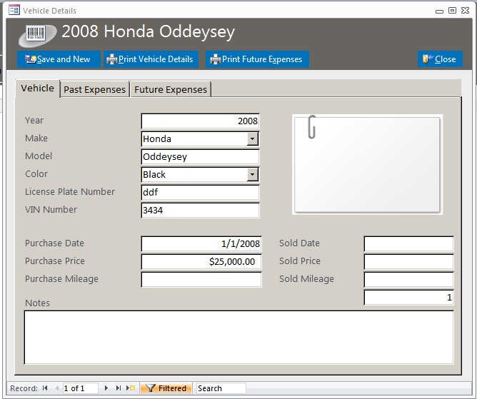 Vehicle Maintenance Database Template | Maintenance Database