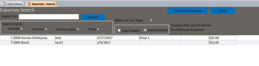 Vehicle Maintenance Database Template | Maintenance Database