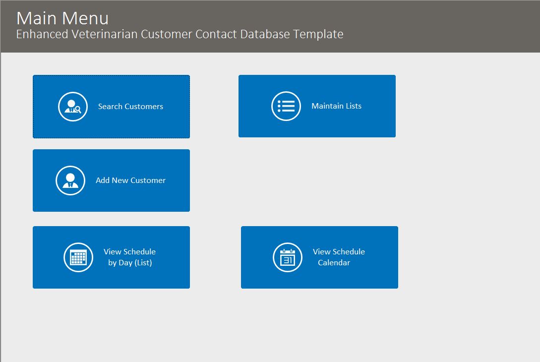 Veterinarian Enhanced Contact Template | Contact Database