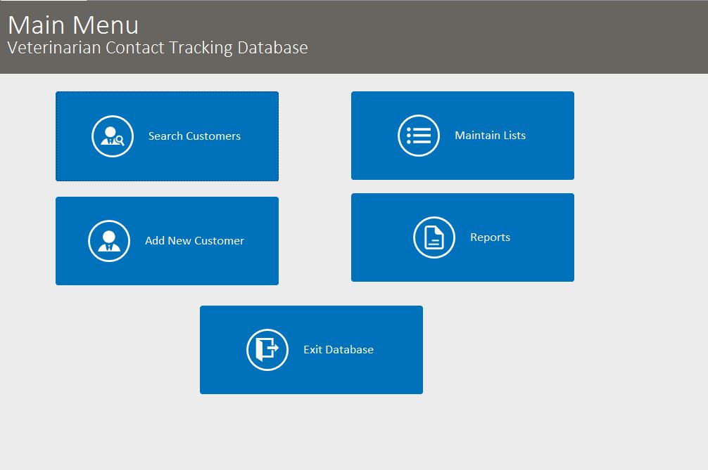 Veterinarian Contact Tracking Database Template | Contact Database