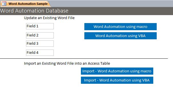 Word Automation