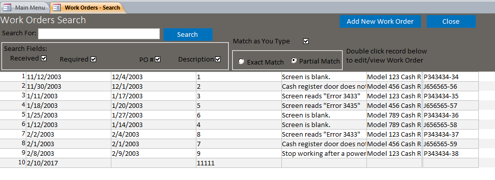 Work Order Management