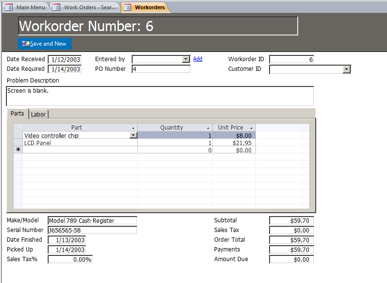 Work Order Management